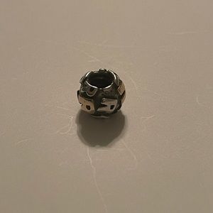 🌟 Retired Pandora Letter R Initial Silver and Solid 14K Gold Charm🌟